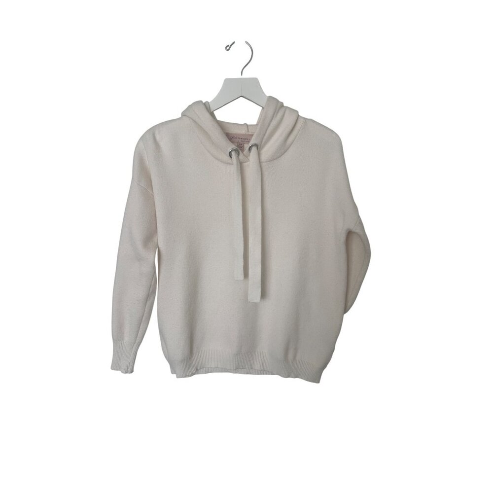 Philosophy Ivory Hooded Sweatshirt